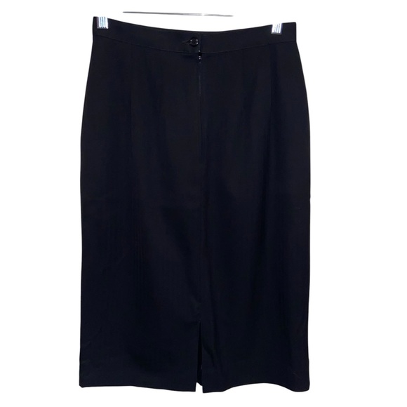 Pendleton Skirt Womens Small 27” Waist 100% Wool Pencil Pockets Secretary Black - Picture 4 of 12